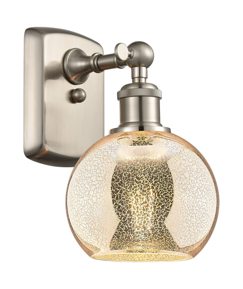 Innovations 516-1W-SN-G128-6 One Light Wall Sconce, Brushed Satin Nickel