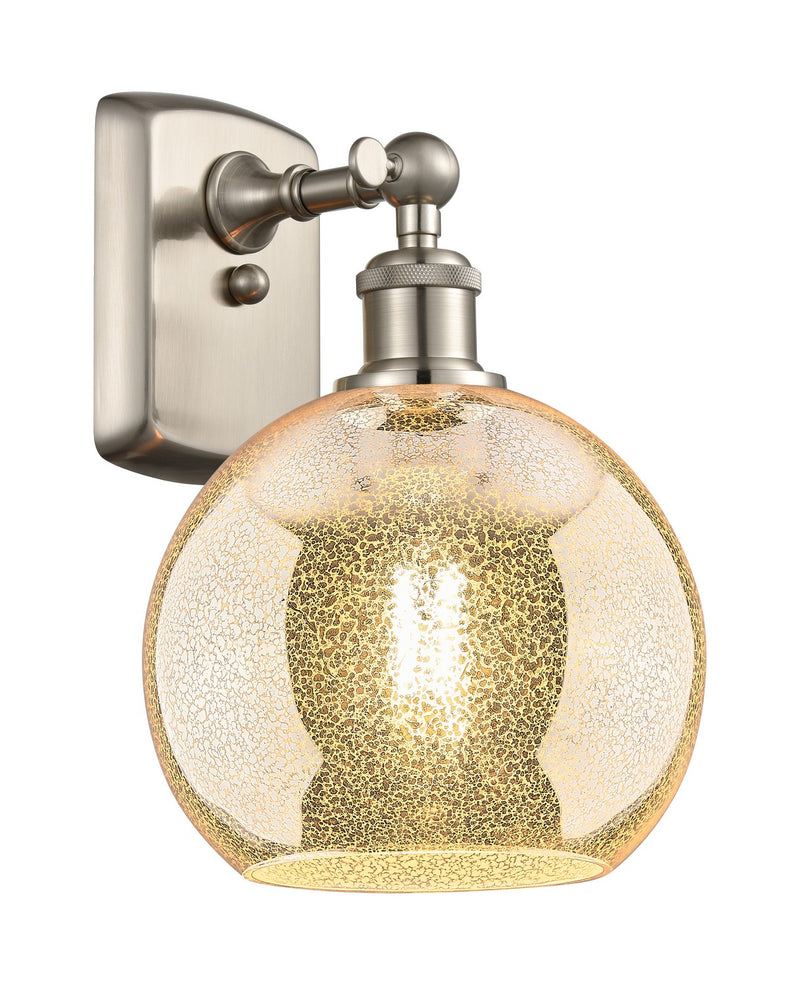 Innovations 516-1W-SN-G128-8 One Light Wall Sconce, Brushed Satin Nickel
