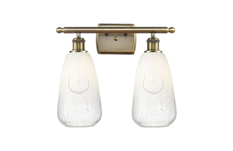 Innovations 516-2W-AB-G480-6OP Two Light Bath Vanity, Antique Brass