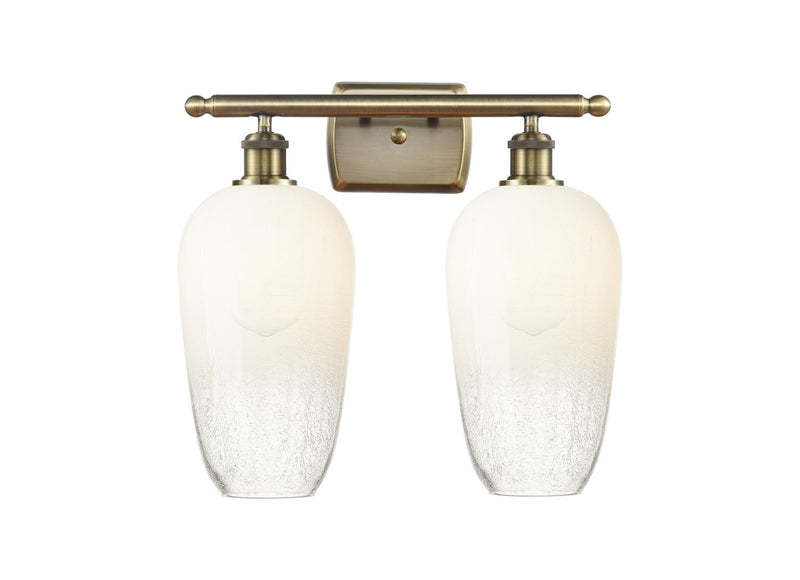 Innovations 516-2W-AB-G484-7OP Two Light Bath Vanity, Antique Brass