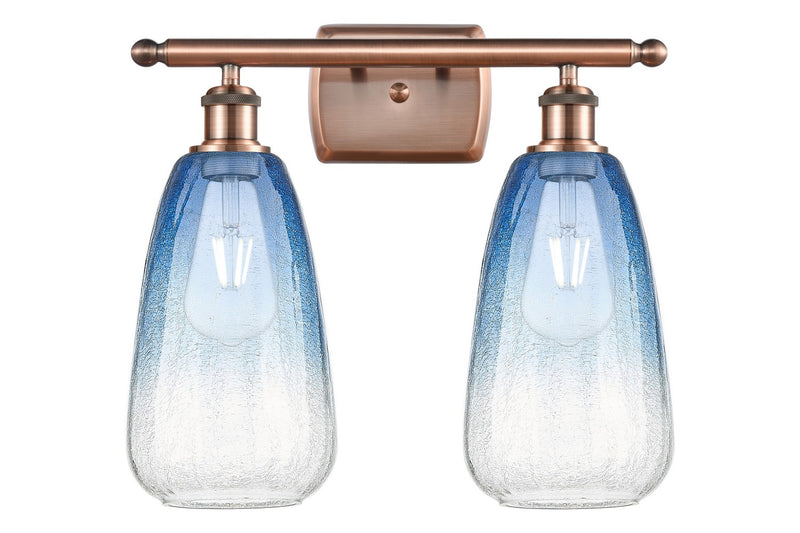 Innovations 516-2W-AC-G480-6SB Two Light Bath Vanity, Antique Copper