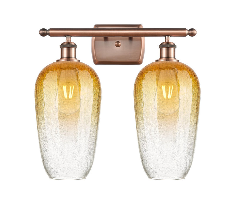 Innovations 516-2W-AC-G484-7AM Two Light Bath Vanity, Antique Copper