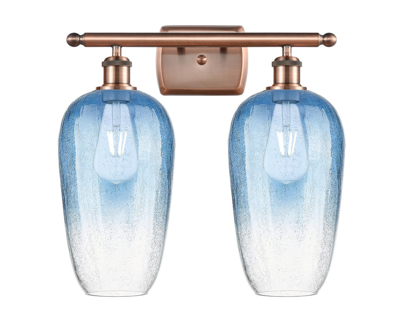 Innovations 516-2W-AC-G484-7SB Two Light Bath Vanity, Antique Copper