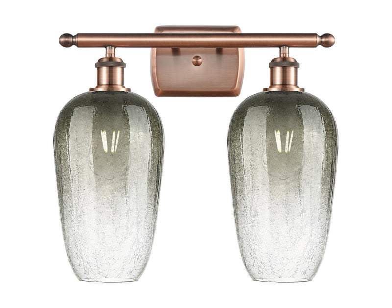 Innovations 516-2W-AC-G484-7SL Two Light Bath Vanity, Antique Copper