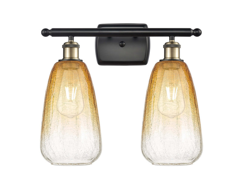 Innovations 516-2W-BAB-G480-6AM Two Light Bath Vanity, Black Antique Brass