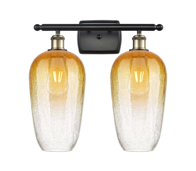 Innovations 516-2W-BAB-G484-7AM Two Light Bath Vanity, Black Antique Brass