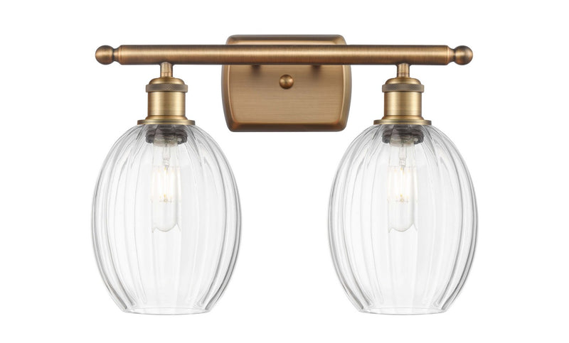 Innovations 516-2W-BB-G459-6CL Two Light Bath Vanity, Brushed Brass