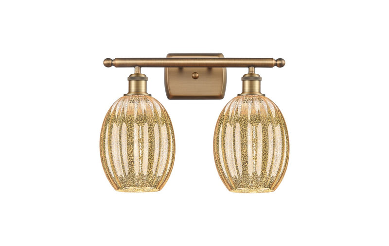 Innovations 516-2W-BB-G459-6ME Two Light Bath Vanity, Brushed Brass