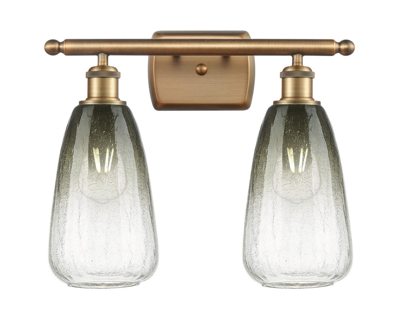 Innovations 516-2W-BB-G480-6SL Two Light Bath Vanity, Brushed Brass