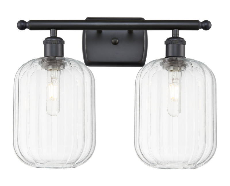 Innovations 516-2W-BK-G460-7CL Two Light Bath Vanity, Matte Black