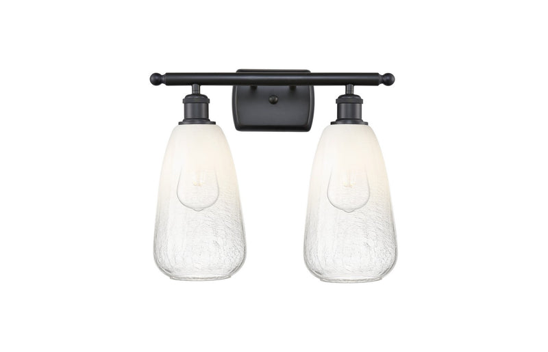 Innovations 516-2W-BK-G480-6OP Two Light Bath Vanity, Matte Black