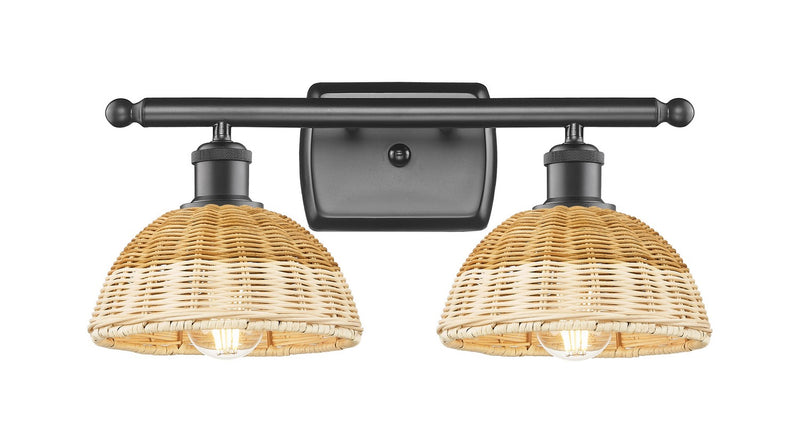 Innovations 516-2W-OB-NBD2-75-NAT Two Light Bath Vanity, Oil Rubbed Bronze