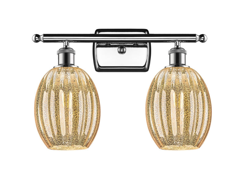 Innovations 516-2W-PC-G459-6ME Two Light Bath Vanity, Polished Chrome