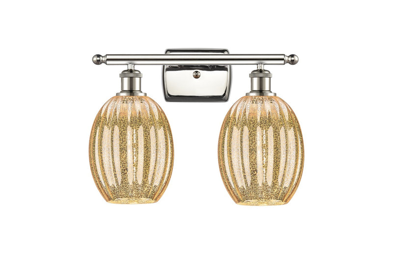 Innovations 516-2W-PN-G459-6ME Two Light Bath Vanity, Polished Nickel