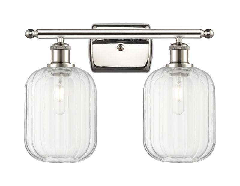 Innovations 516-2W-PN-G460-7CL Two Light Bath Vanity, Polished Nickel