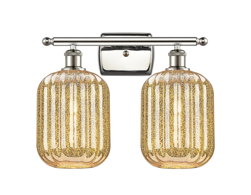 Innovations 516-2W-PN-G460-7ME Two Light Bath Vanity, Polished Nickel
