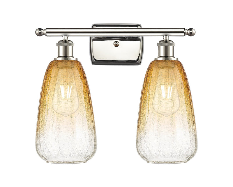 Innovations 516-2W-PN-G480-6AM Two Light Bath Vanity, Polished Nickel