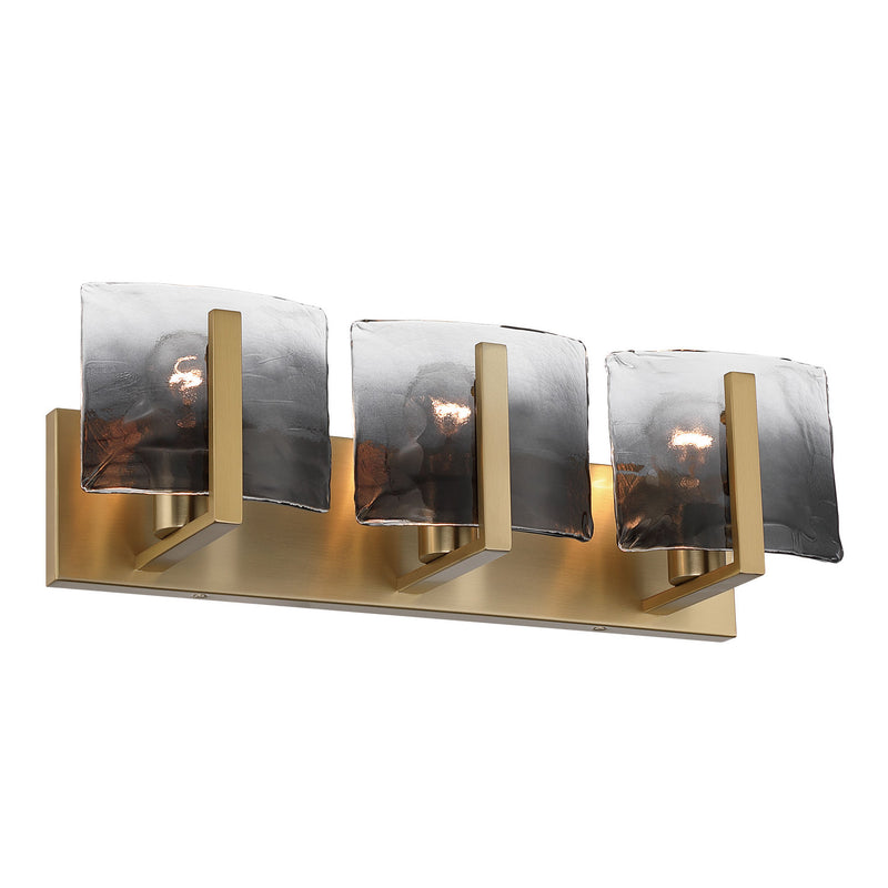Golden 3164-BA3 BCB-SWG Three Light Vanity, Brushed Champagne Brass