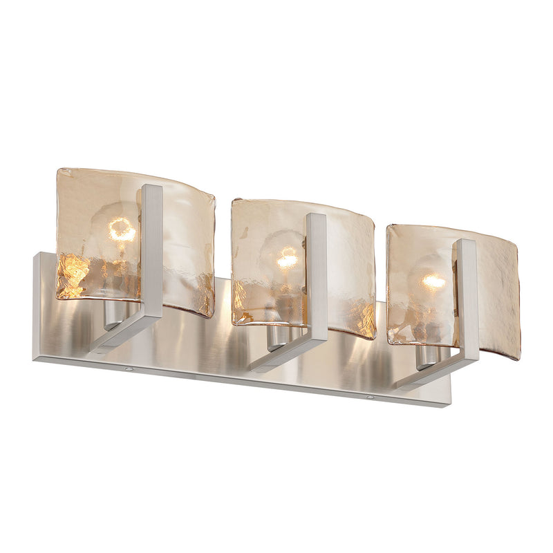 Golden 3164-BA3 PW-AWG Three Light Vanity, Pewter