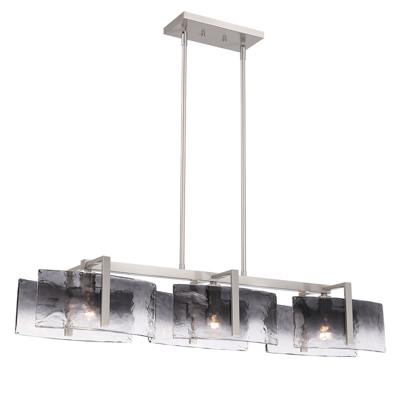 Golden 3164-LP PW-SWG Three Light Island Pendant, Pewter