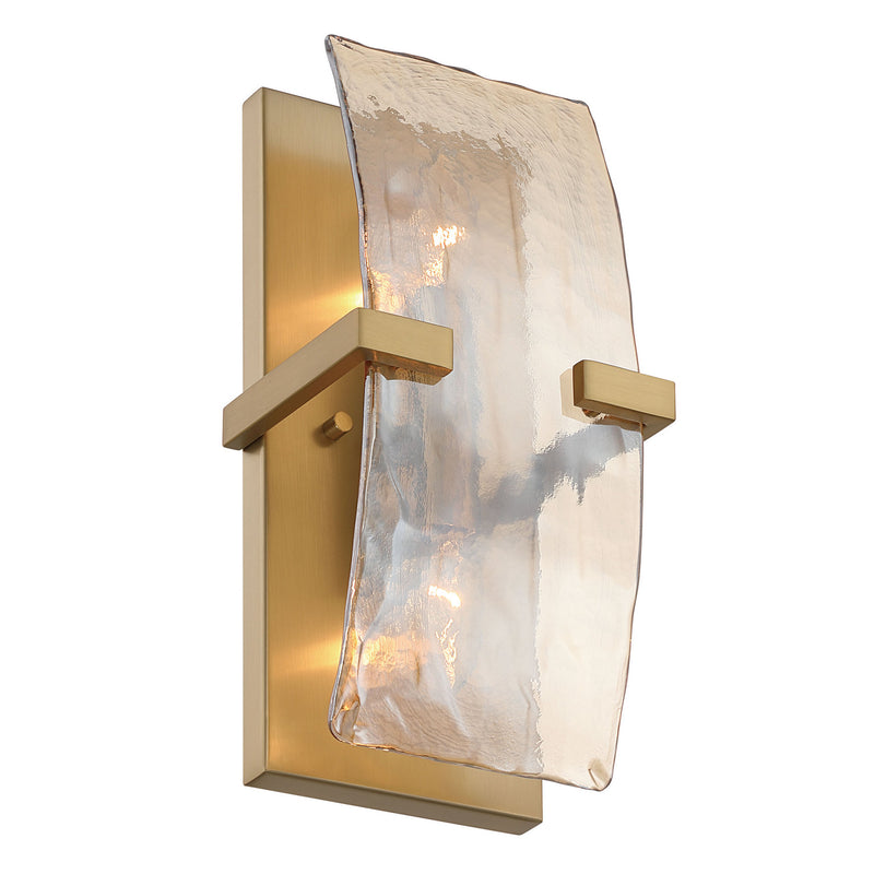 Golden 3164-WSC BCB-AWG Two Light Wall Sconce, Brushed Champagne Brass