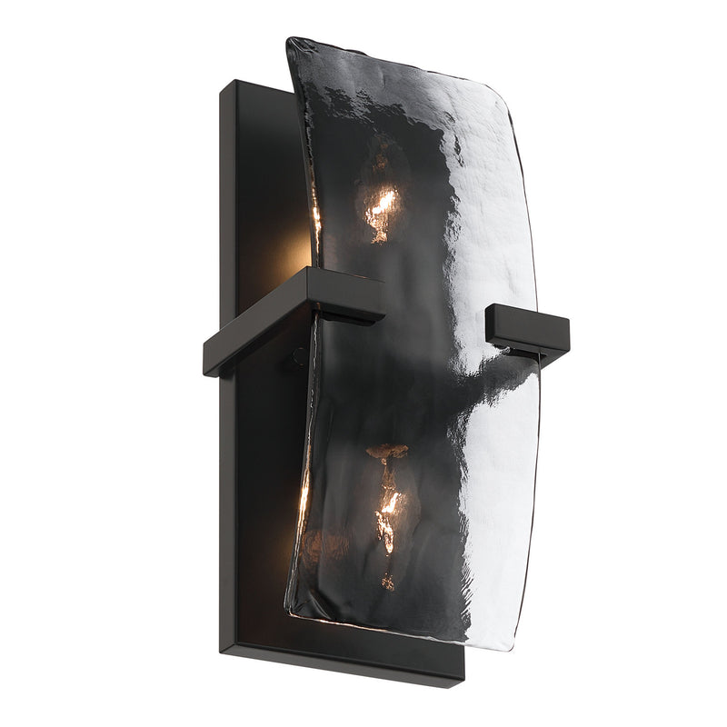 Golden 3164-WSC BLK-SWG Two Light Wall Sconce, Matte Black