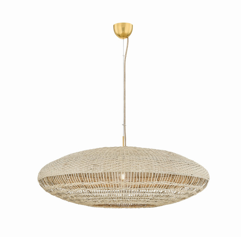 Mitzi H1118701L-AGB One Light Pendant, Aged Brass