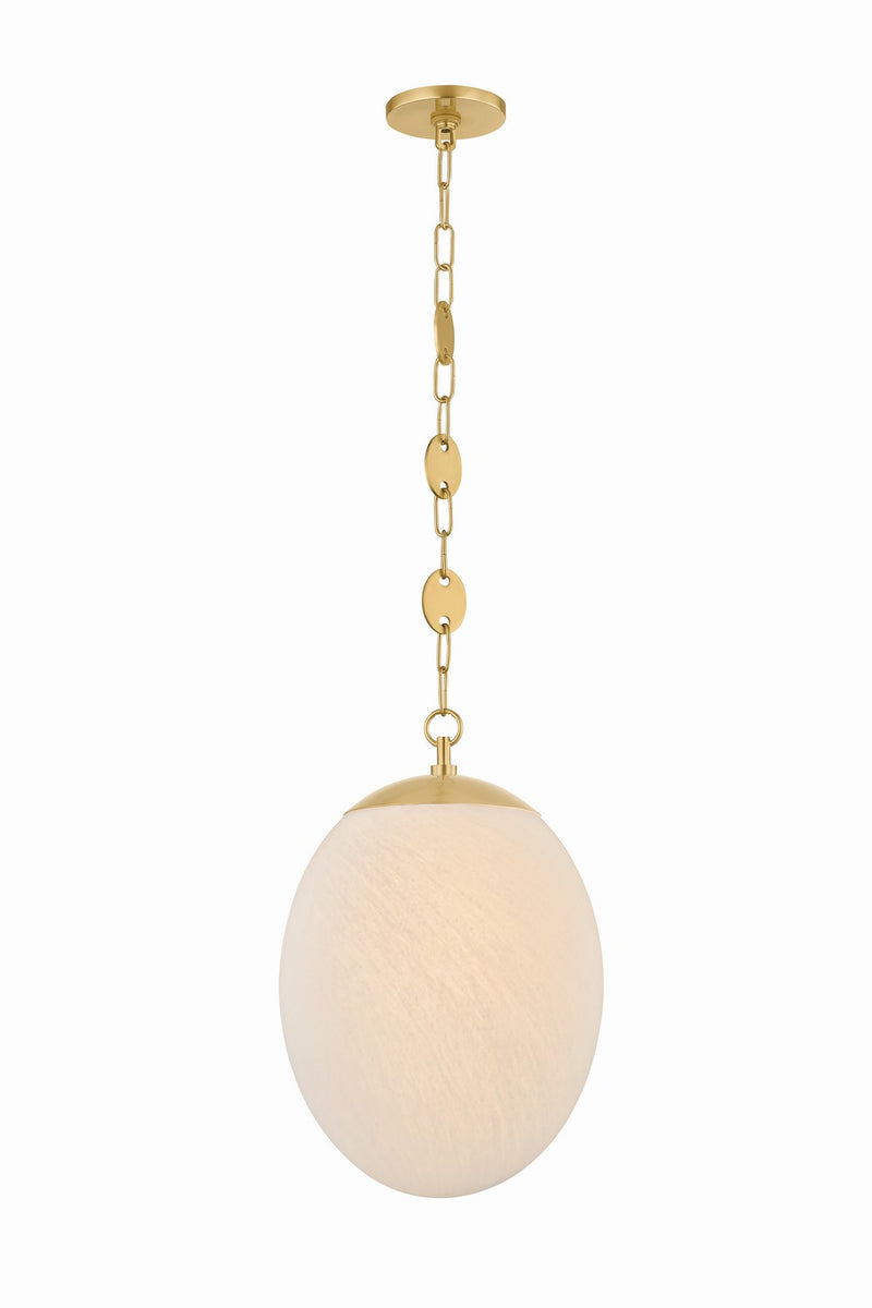 Mitzi H1146701L-AGB One Light Pendant, Aged Brass