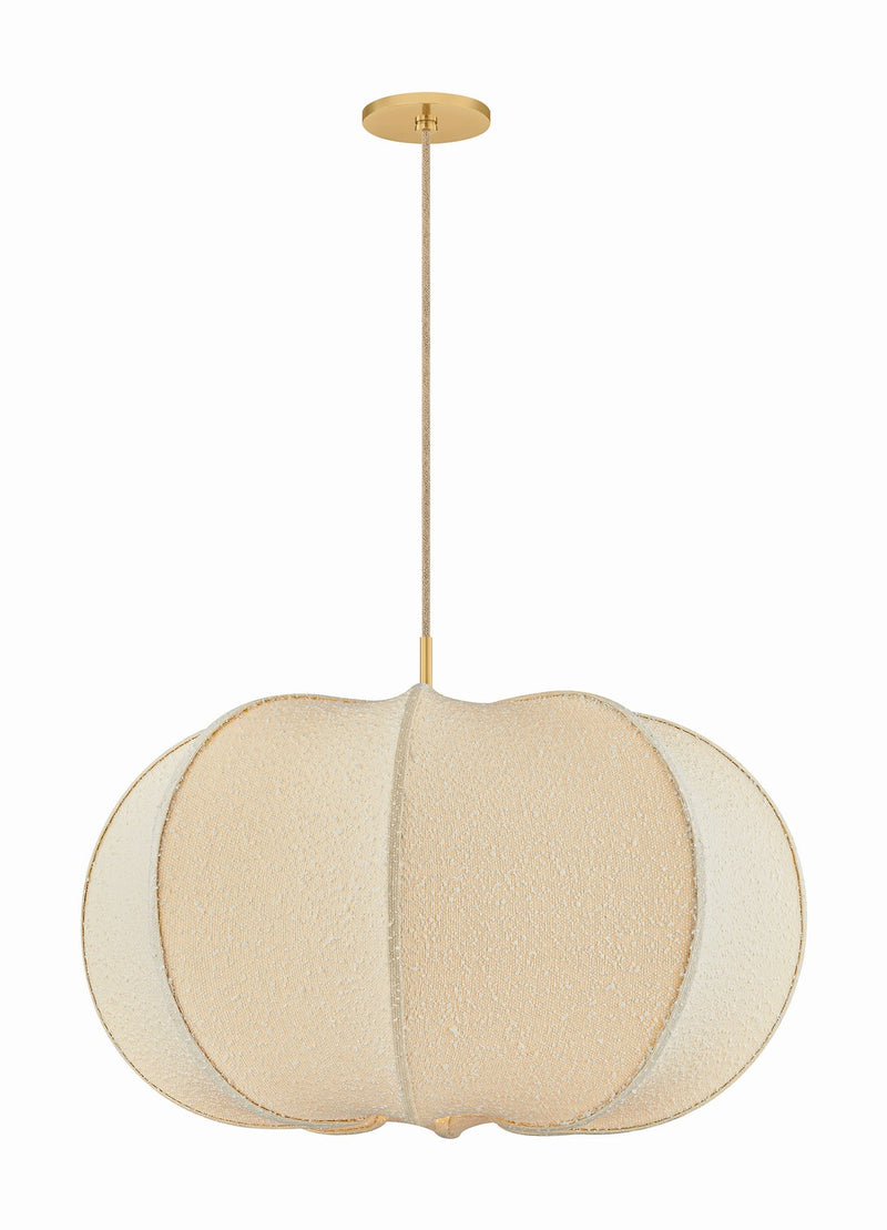 Mitzi H1147701L-AGB One Light Pendant, Aged Brass