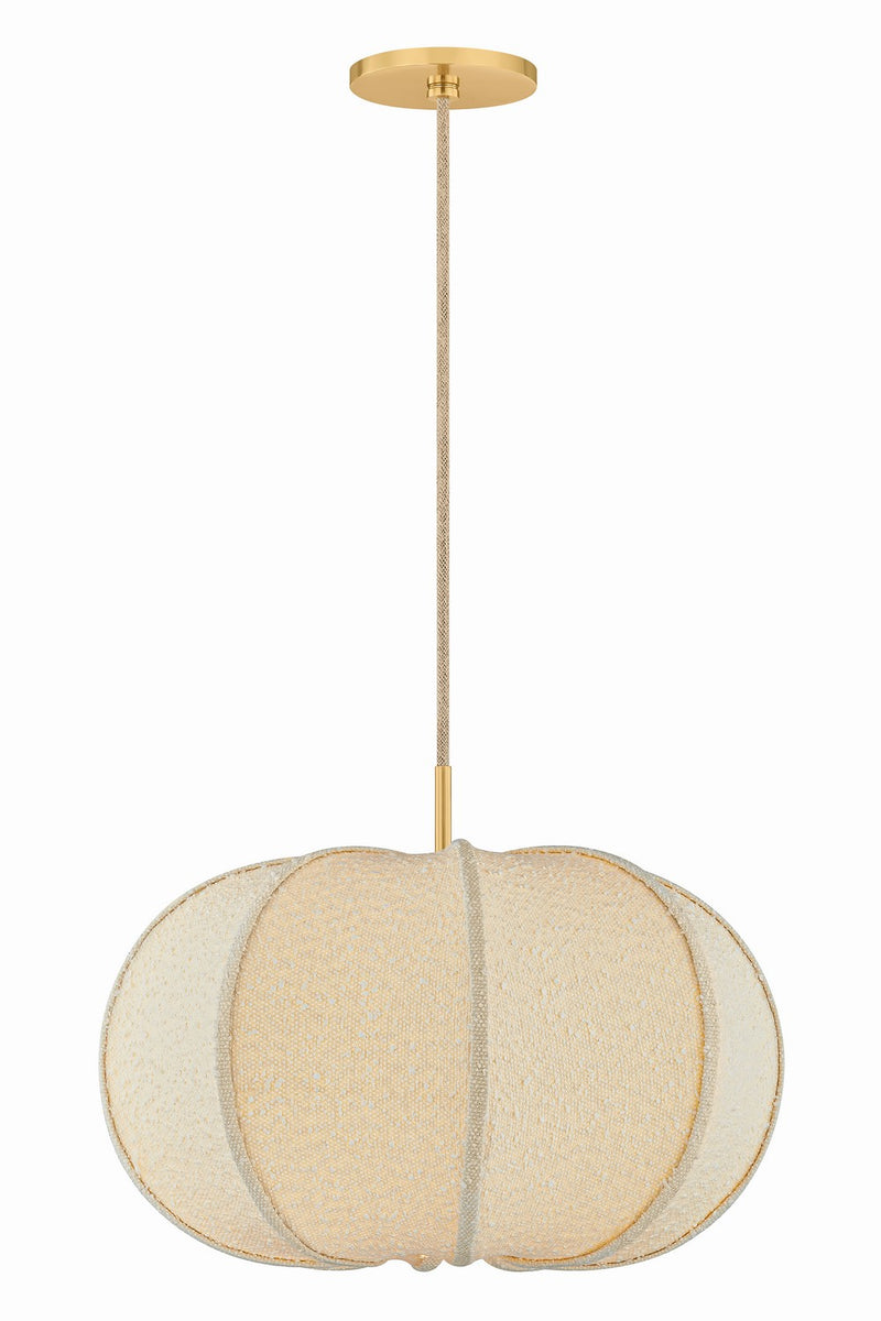 Mitzi H1147701S-AGB One Light Pendant, Aged Brass