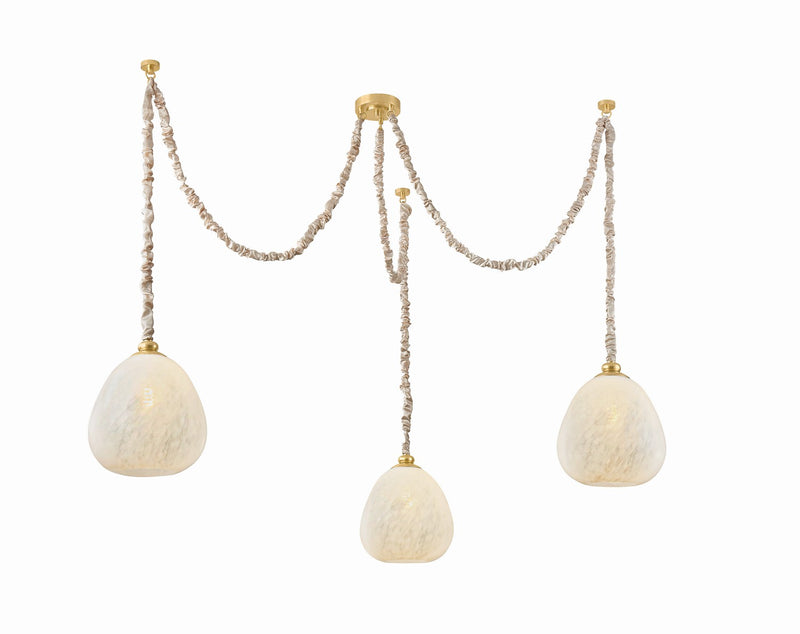 Mitzi H1150803-AGB Three Light Chandelier, Aged Brass