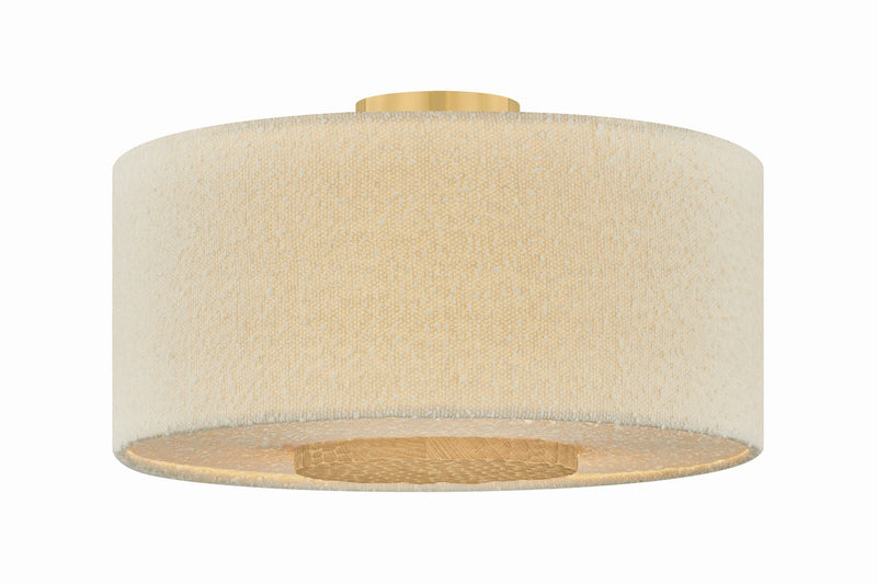 Mitzi H1153503-AGB Three Light Flush Mount, Aged Brass