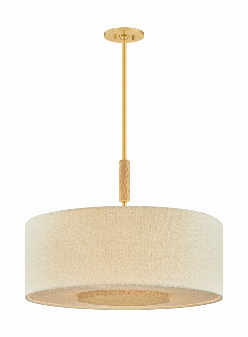 Mitzi H1153704-AGB Four Light Pendant, Aged Brass