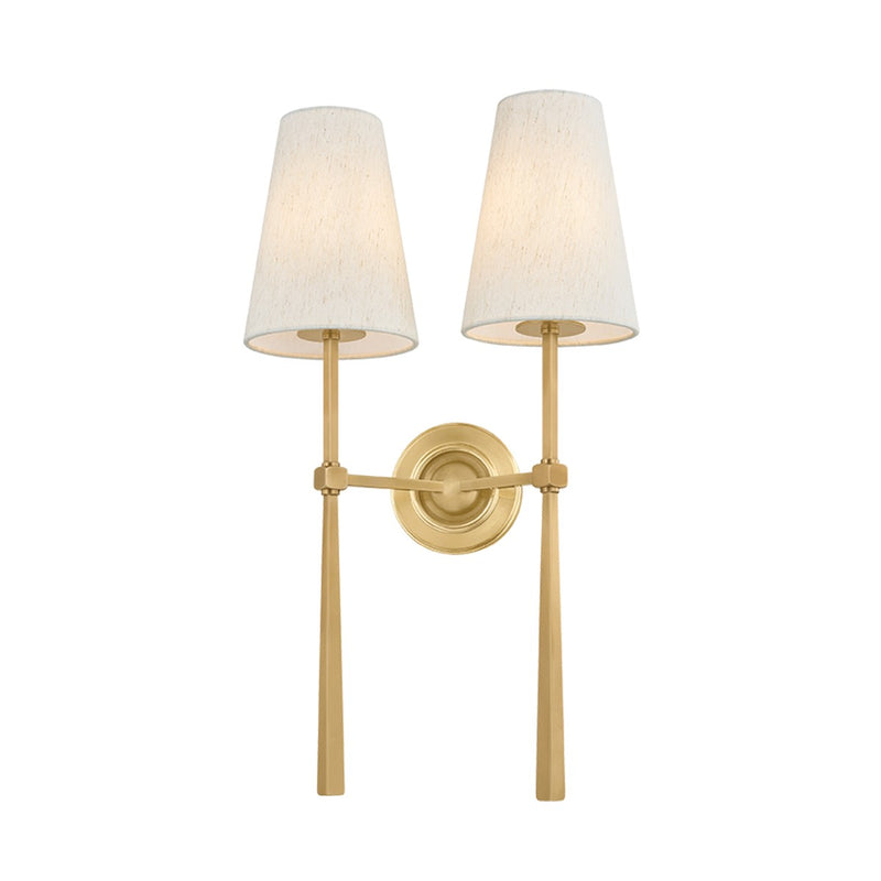Corbett Lighting 570-02-VB Two Light Wall Sconce, Vintage Brass
