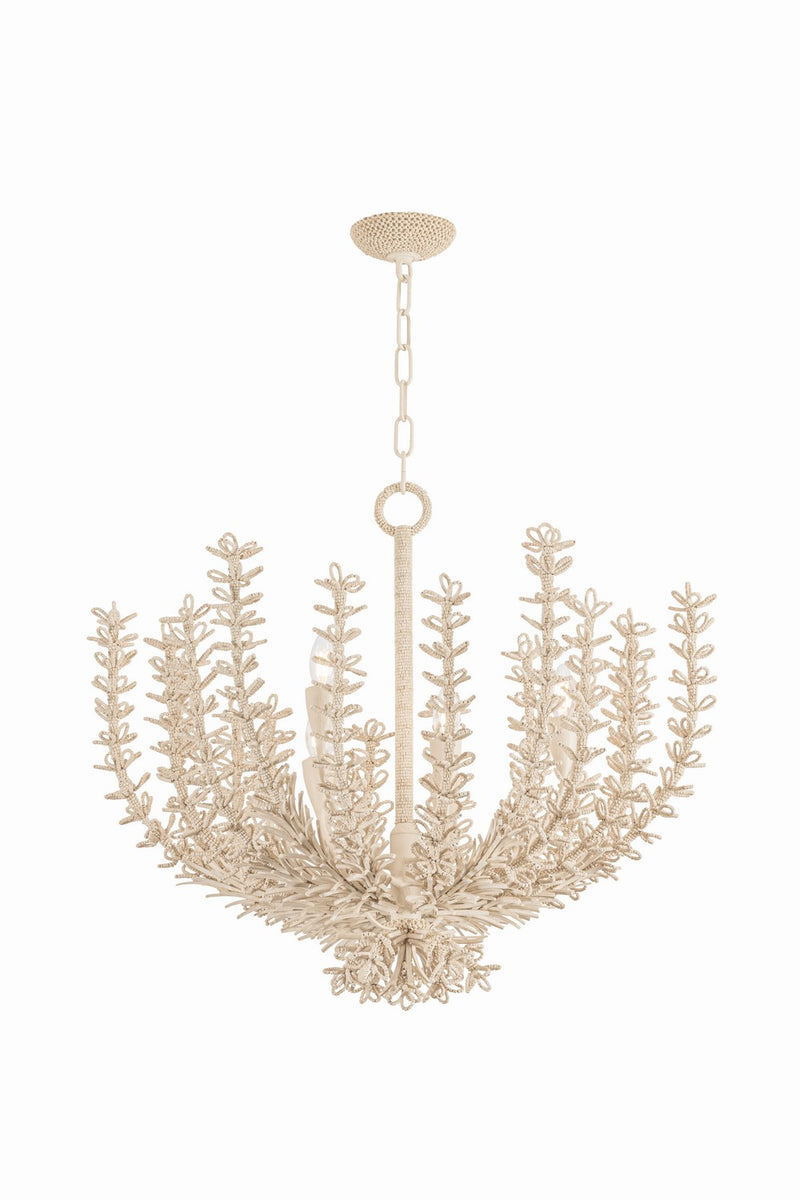 Corbett Lighting 575-30-CP Six Light Chandelier, Cream Plaster