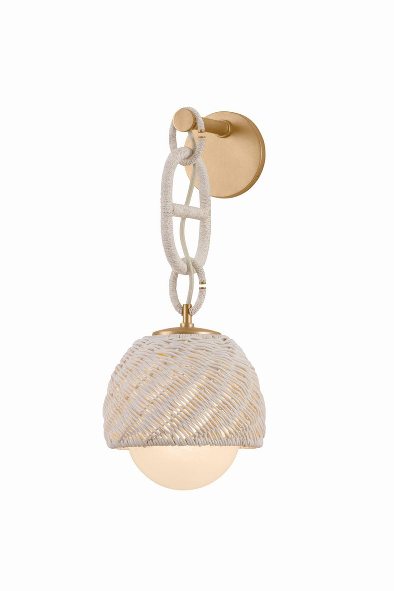 Corbett Lighting 576-01-CPL One Light Wall Sconce, Champagne Leaf