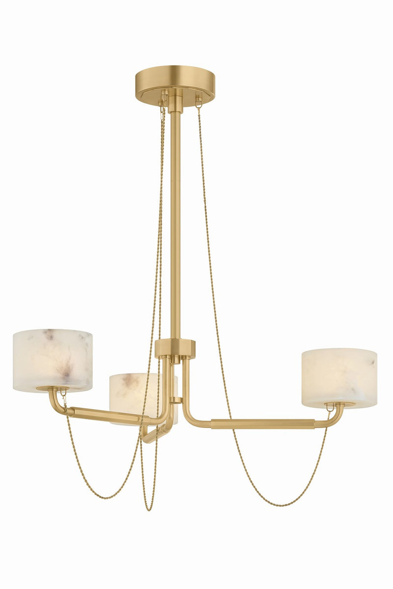 Corbett Lighting 578-31-VB LED Chandelier, Vintage Brass