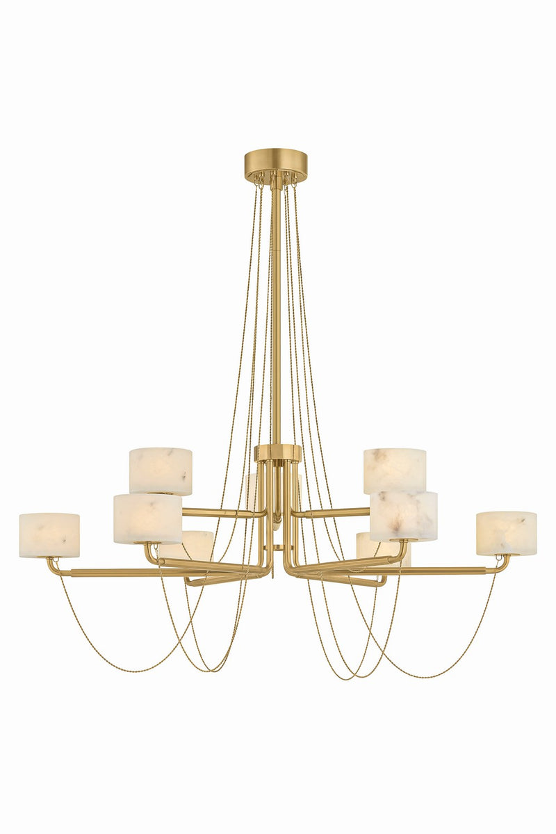 Corbett Lighting 578-47-VB LED Chandelier, Vintage Brass