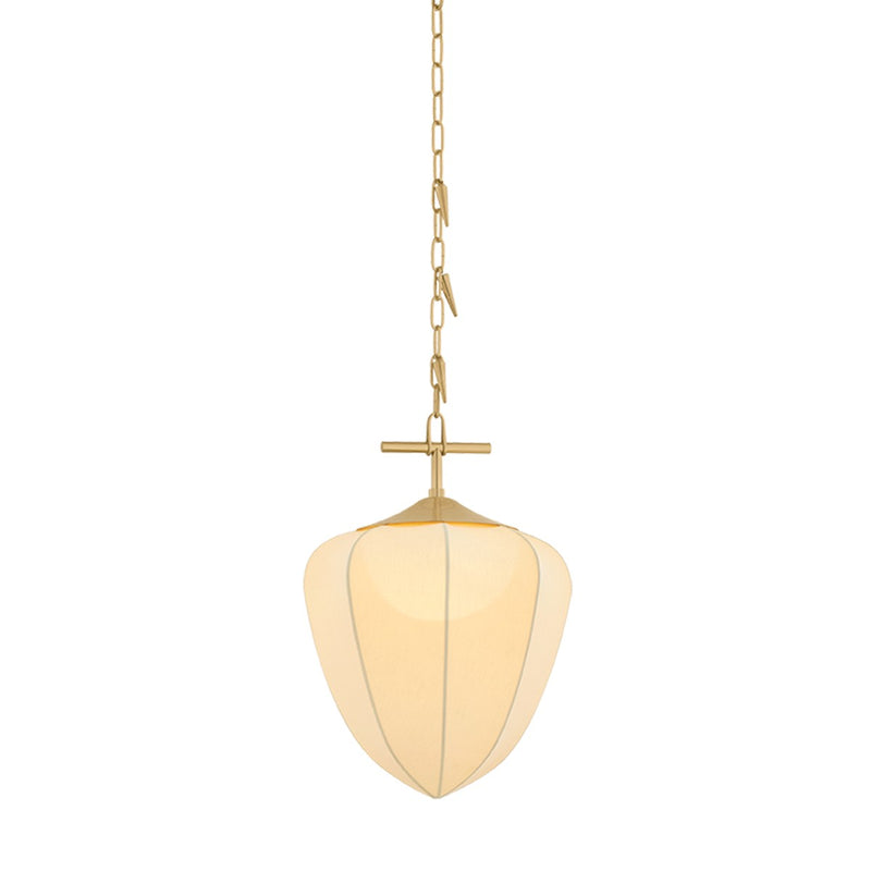 Corbett Lighting 580-15-VB One Light Pendant, Vintage Brass