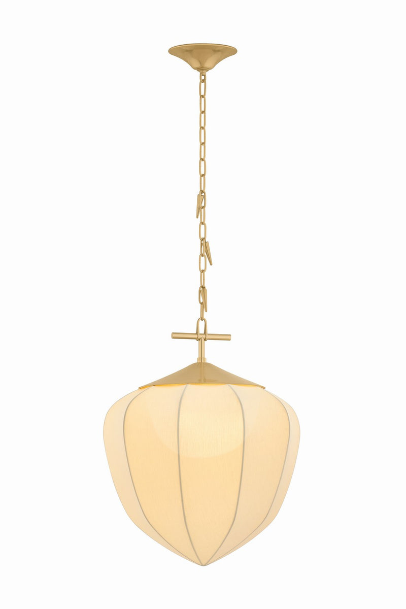 Corbett Lighting 580-21-VB One Light Pendant, Vintage Brass