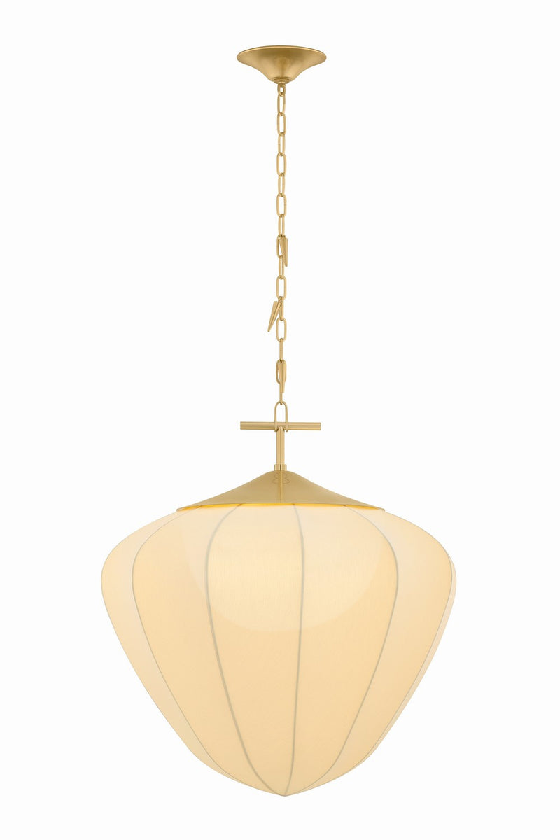 Corbett Lighting 580-28-VB One Light Pendant, Vintage Brass