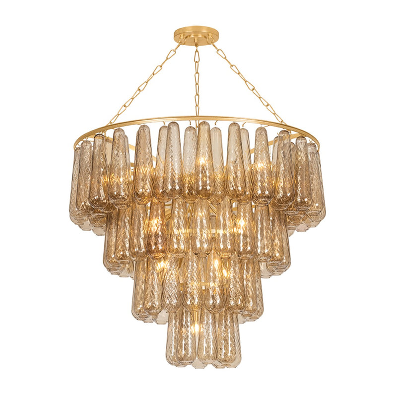 Corbett Lighting 581-46-VGL 19 Light Chandelier, Vintage Gold Leaf