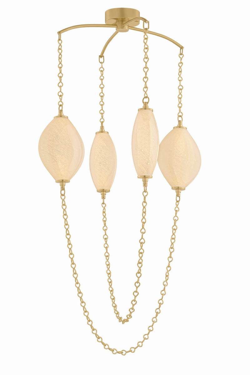 Corbett Lighting 582-30-VB LED Chandelier, Vintage Brass