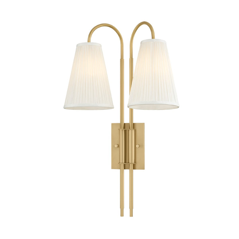 Corbett Lighting 585-02-VB Two Light Wall Sconce, Vintage Brass