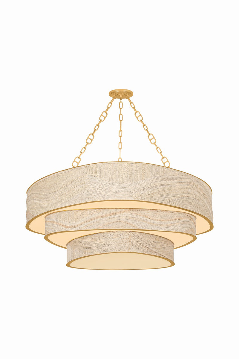 Corbett Lighting 587-48-VGL 12 Light Chandelier, Vintage Gold Leaf