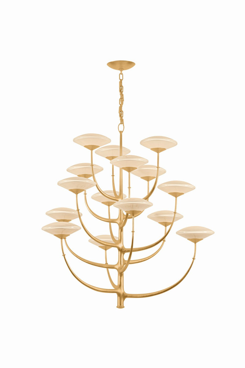 Corbett Lighting 589-46-VGL LED Chandelier, Vintage Gold Leaf
