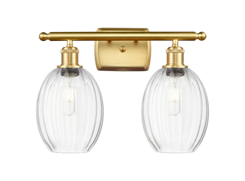 Innovations 516-2W-SG-G459-6CL Two Light Bath Vanity, Satin Gold