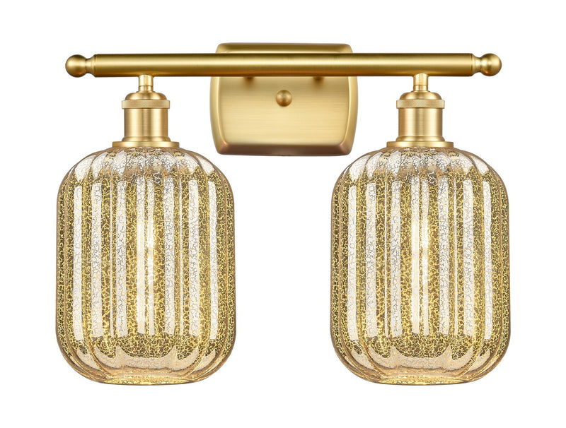 Innovations 516-2W-SG-G460-7ME Two Light Bath Vanity, Satin Gold
