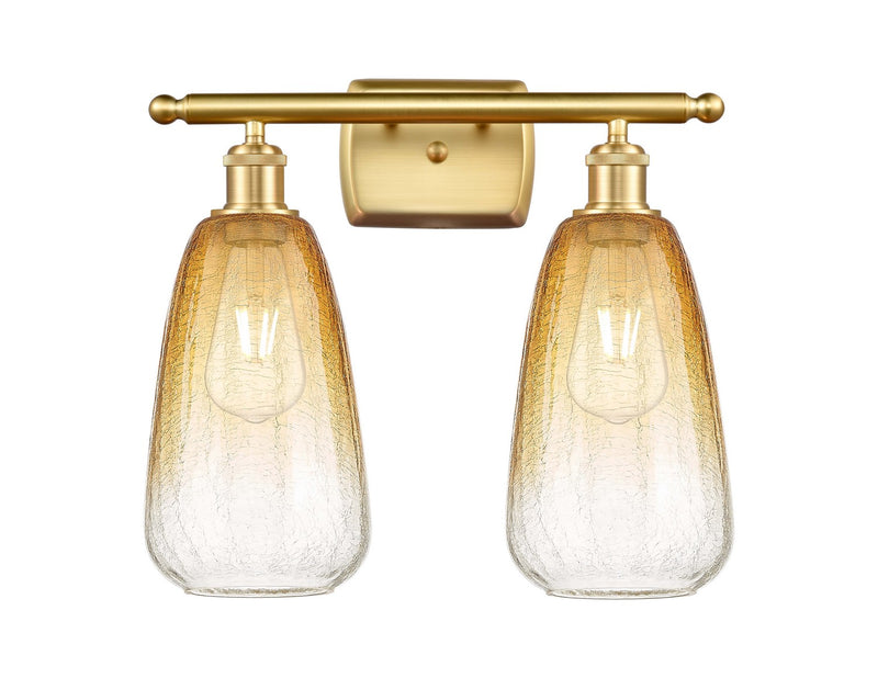 Innovations 516-2W-SG-G480-6AM Two Light Bath Vanity, Satin Gold