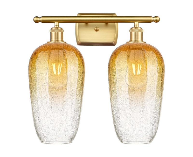 Innovations 516-2W-SG-G484-7AM Two Light Bath Vanity, Satin Gold